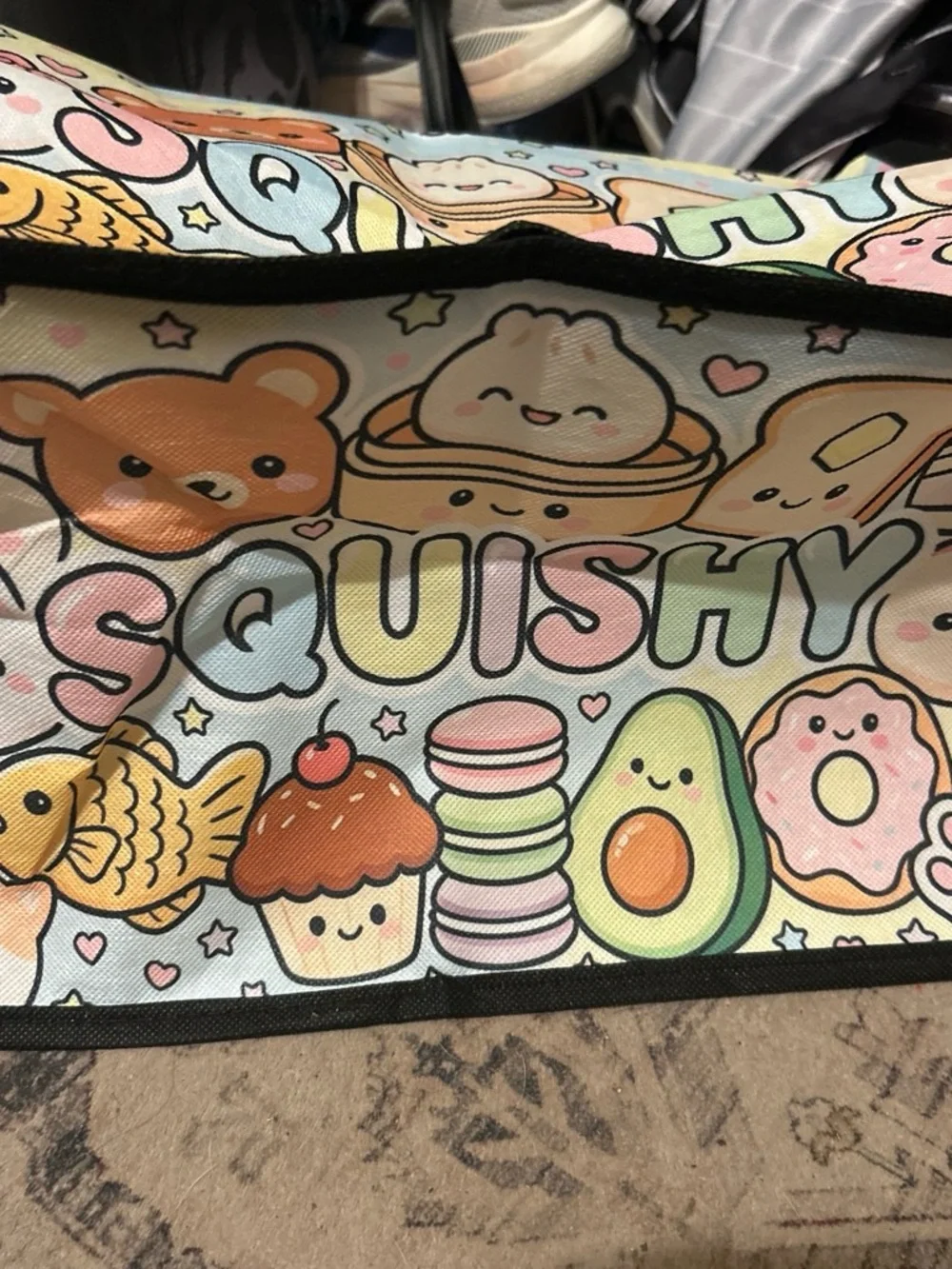 Squishy Bag  Print  Tote -To hold and keep safe all your squishys Zips w carry